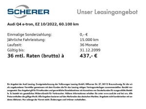 Audi Q4 e-tron 55 kWh SHZ RFK Navi ACC el. Klappe VKZ-Erk.