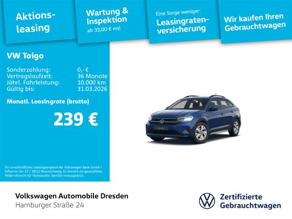Volkswagen Taigo Life 1.0 TSI LED APP KAMERA TRAVEL