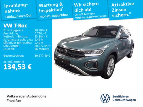 Volkswagen T-Roc 2.0 TDI DGS Life DAB+ Navi FrontAssist LightAssist ParkAssist Standheizung