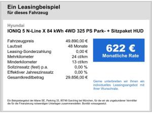 Hyundai IONIQ 5 N-Line X 84 kWh 4WD Park- + Sitzpaket HUD StandHZG Navi Leder Digitales Cockpit