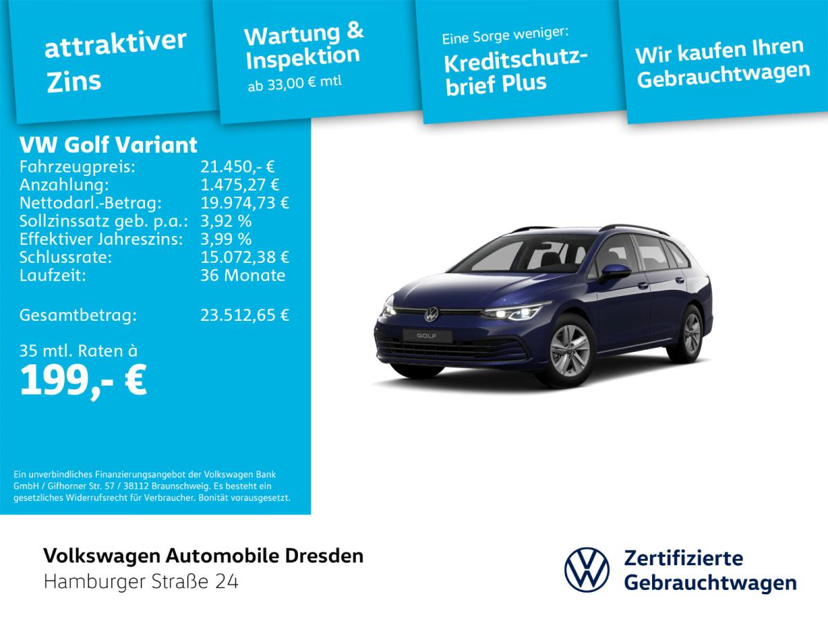 Volkswagen Golf VIII Variant Life 1.0 TSI LED KAM STANDHZG