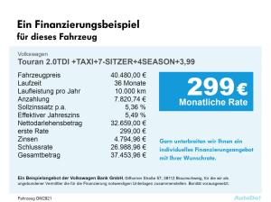 Volkswagen Touran 2.0TDI +TAXI+7-SITZER+4SEASON+3,99