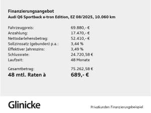 Audi e-tron Q6 Sportbackedition one grey AHK LM 21" B&O