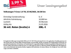Volkswagen T-Cross 1.0 TSI *Goal* Navi SHZ ACC PDC VKZ-Erk.