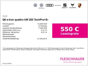 Audi Q6 e-tron quattro kW 285 TechPro+S-Line+Pano+B&O+ACC+adaptive air