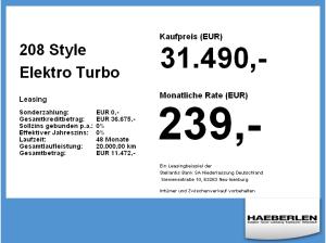 Peugeot 208 Style Elektro