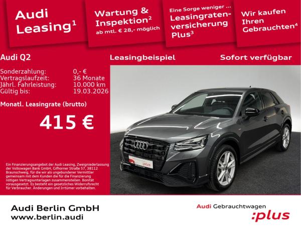 Audi Q2 S line 35 TFSI S tr. LEDER AHK MATRIX RFK NAVI