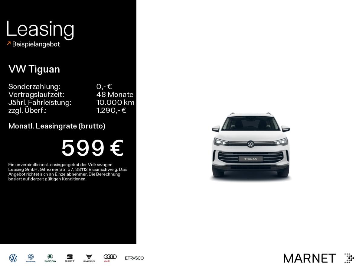 Volkswagen Tiguan Elegance 1,5 l eTSI OPF (1 7-Gang-Doppelkupplungsgetriebe DS G