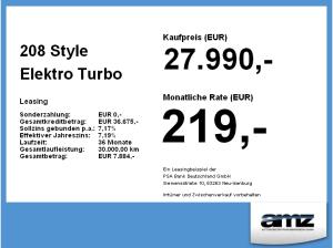 Peugeot 208 Style Elektro **Gewerbehammer**inkl. Zulassung**