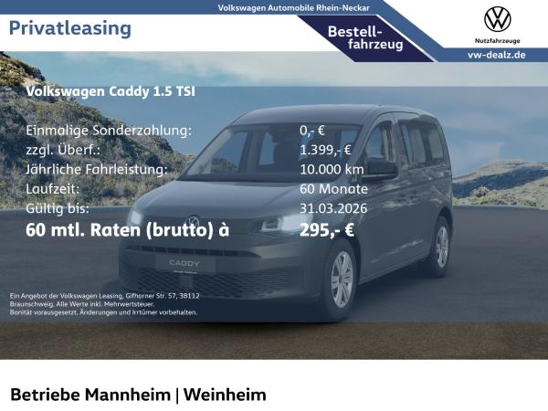 Volkswagen Caddy 1.5 TSI 5-Sitzer ACC Side-Assist Bluetooth