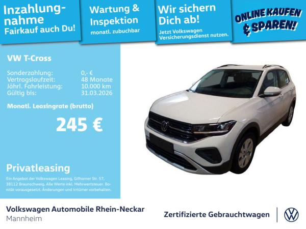 Volkswagen T-Cross 1.0 TSI Life DSG GAR2030 Navi Kamera LED uvm