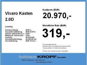 Opel Vivaro Kasten 2.0D Rückfahrkamera,KLima,Navi