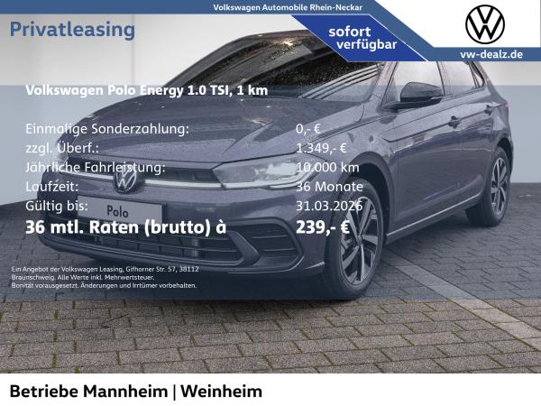 Volkswagen Polo Energy 1.0 TSI DSG Klima NAVI LED DAB PDC