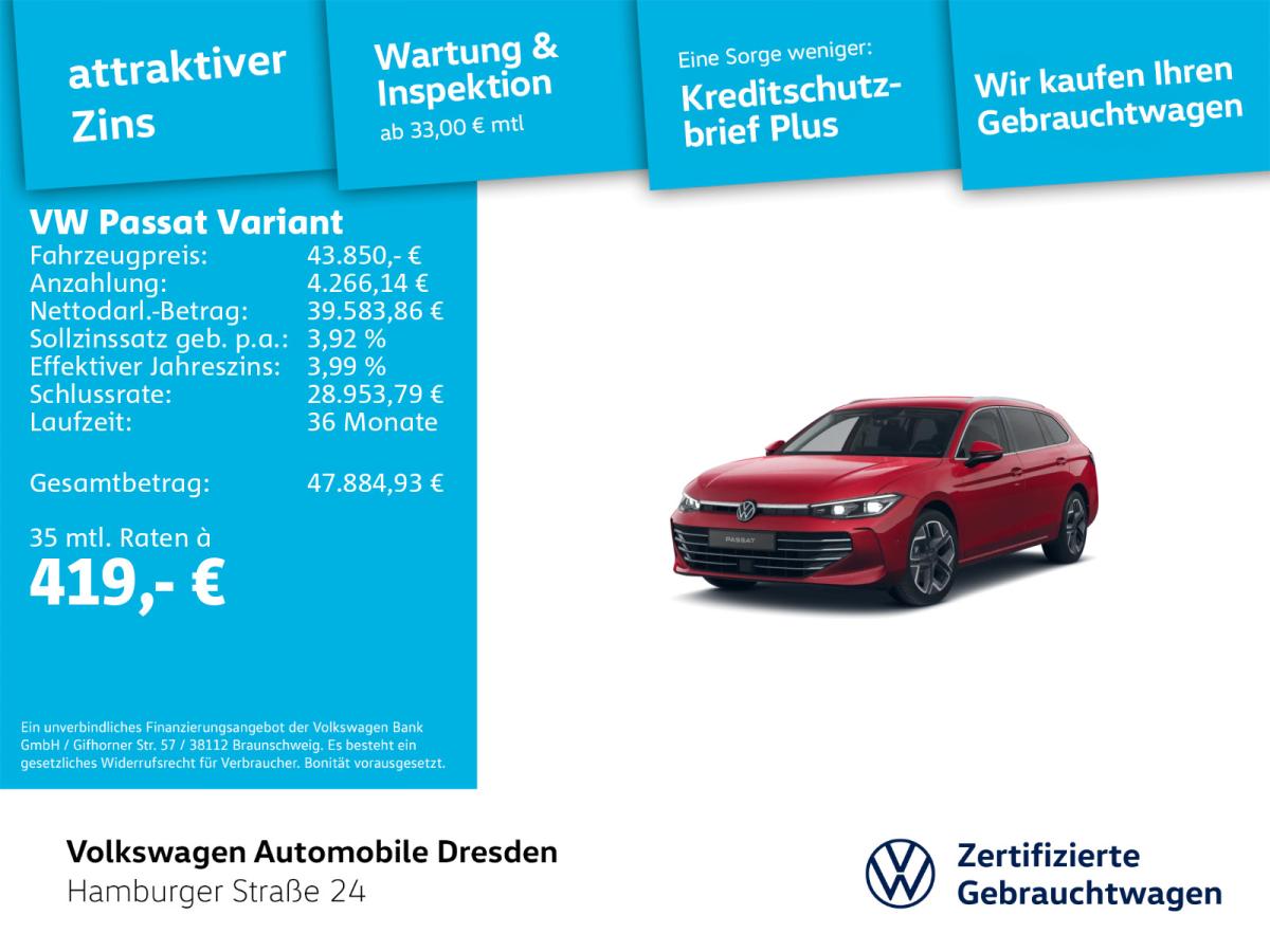 Volkswagen Passat Variant Elegance 2.0 TDI 4M AHK DCC HUD