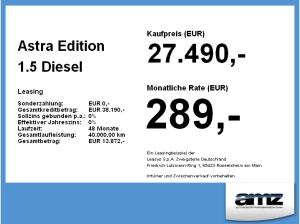 Opel Astra Edition 1.5 Diesel