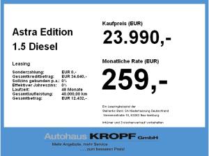 Opel Astra Edition 1.5 Diesel