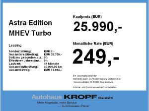 Opel Astra Edition MHEV
