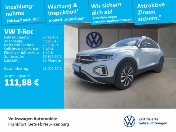 Volkswagen T-Roc 1.0 TSI Style Navi Panoramadach Standheizung