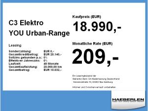 Citroën C3 Elektro YOU Urban-Range