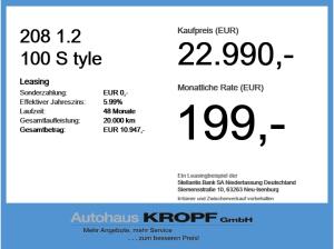 Peugeot 208 1.2 100 S tyle LED+SHZ+Facelift+AUT+SpurH