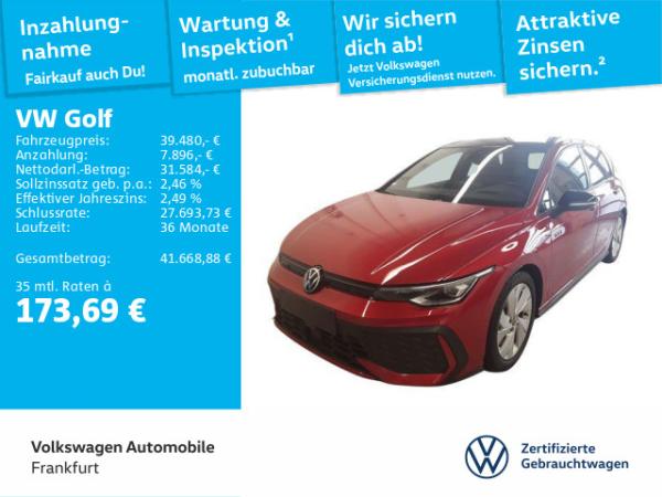Volkswagen Golf VIII 2.0 TSI DSG GTI DAB+ LEDPlus BlackStyle DigitalCockpitPro HeadUpDisplay Pano KeylessAccess Area