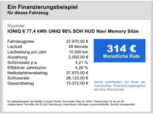 Hyundai IONIQ 6 77,4 kWh UNIQ 98% SOH HUD Navi Memory Sitze