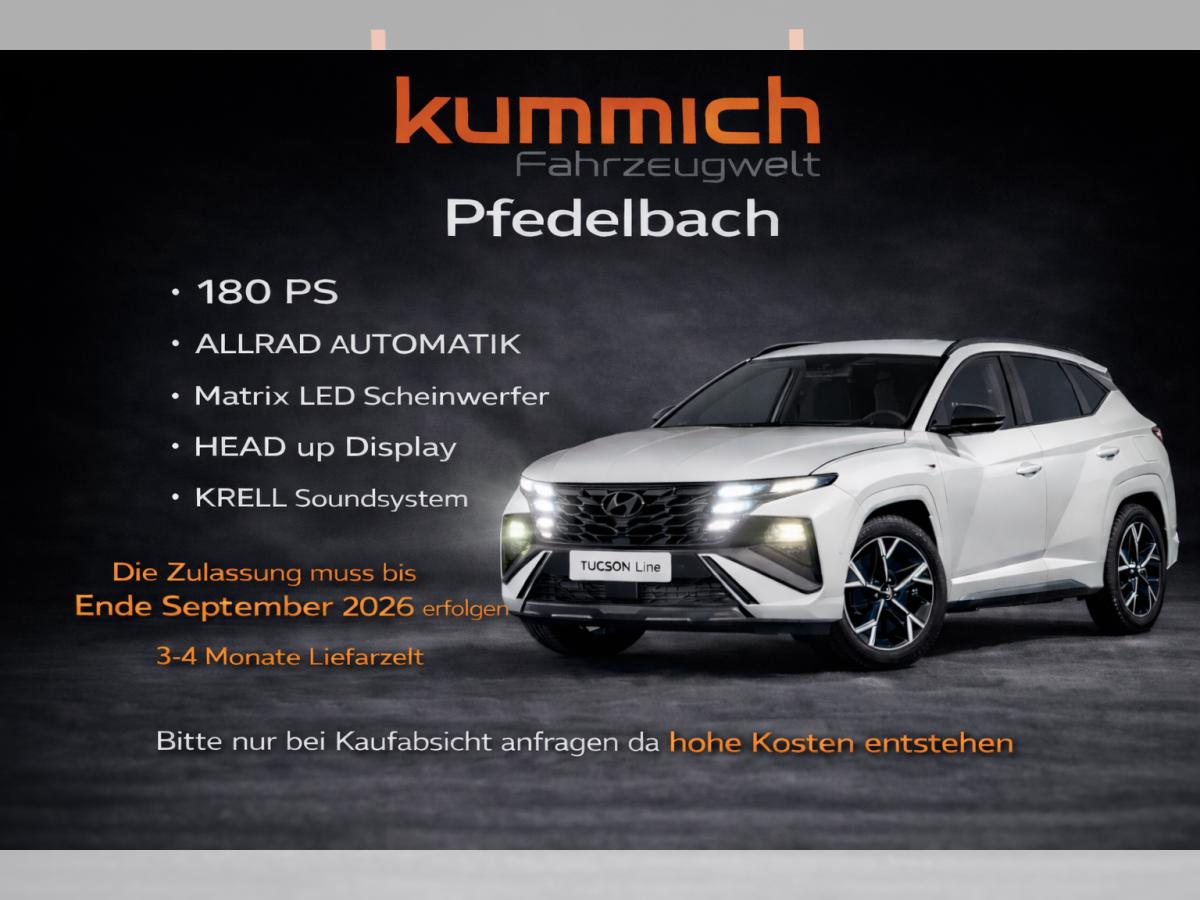 Hyundai TUCSON N-LINE X 180 PS ALLRAD AUTOMATIK |el.Heckklappe|MATRIX-LED|NAVI|HEAD UP|RÜCKFAHRKAMERA|KRE