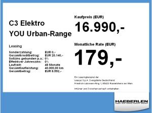 Citroën C3 Elektro YOU Urban-Range