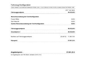 Ford Transit Custom Kastenwagen Trend 320 L1 2.0 Eco Blue 👉 Jetzt auch mit 0 % Finanzierung bei 19 % Anzahlung