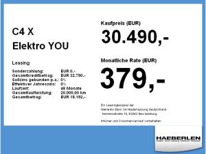 Citroën C4 X Elektro YOU Standard-Range