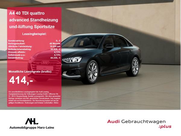 Audi A4 40 TDI quattro advanced Standheizung und-lüftung Sportsitze