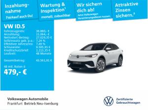 Volkswagen ID.5 Pro (77kWh) mit Entertainment-Paket Navi IQ.LIGHT - LED-Matrix-Scheinwerfer Sprachbedienung