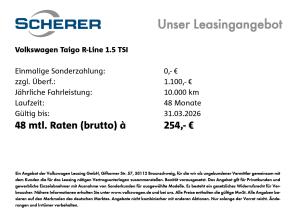 Volkswagen Taigo R-Line 1.5 TSI DSG PANO RÜCKFAHRK NAVI IQ