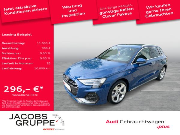 Audi A3 Sportback 40TFSIe 2xS line/HuD/SONOS/AHK/ACC/18Z/Kam