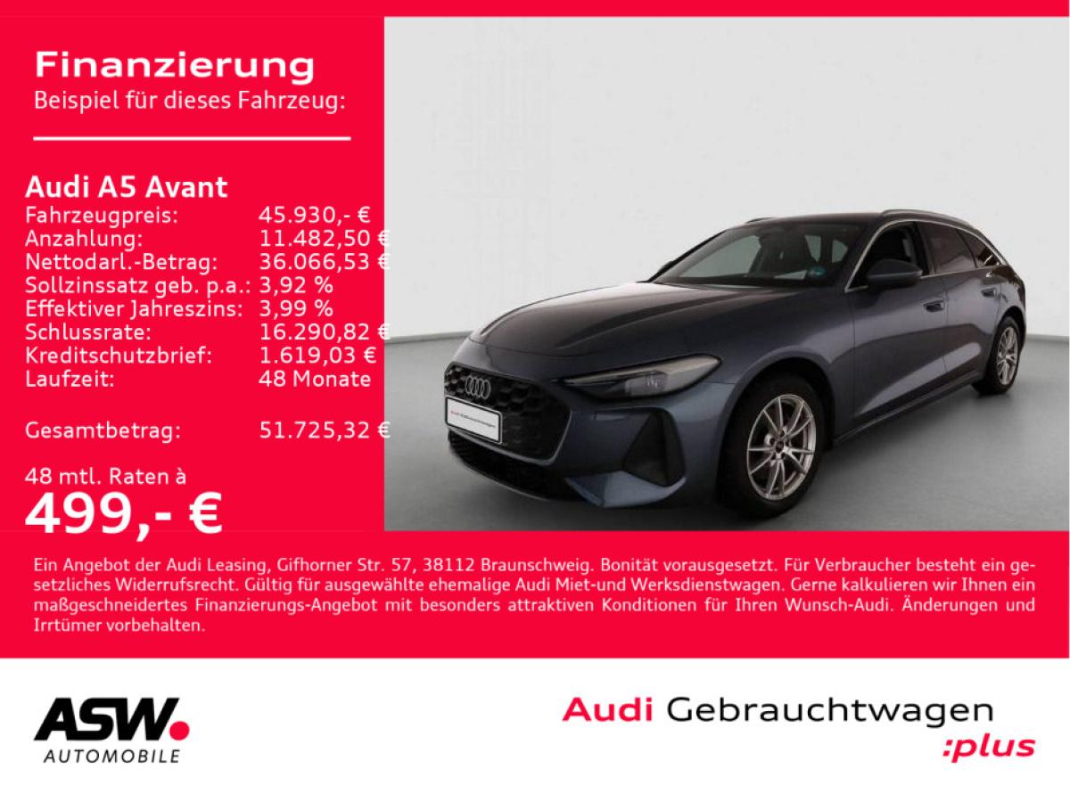Audi A5 Avant TFSI quattro NAVI LED AHK ACC RFK SHZ // Sofort verfügbar!