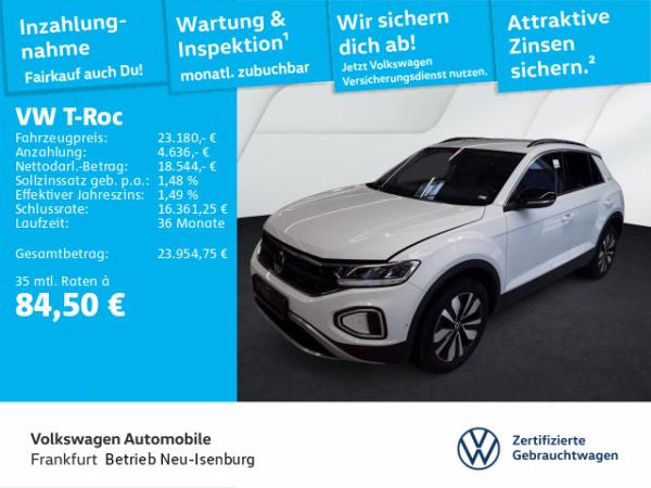 Volkswagen T-Roc 1.0 TSI Goal DAB+ Navi FrontAssist LightAssist TravelAssist