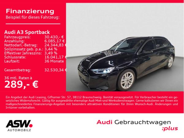 Audi A3 Sportback 30TFSI NAVI LED AHK ACC RFK SHZ VC// sofort verfügbar!!