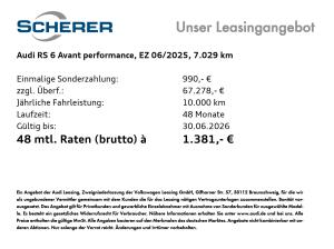 Audi RS6 Avant Performance PANO MATRIX B&O 5J. GAR.