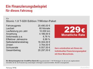 Kia Stonic 1.0 T-GDI Edition 7/Winter-Paket Bluetooth