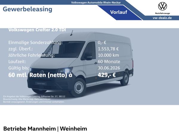 Volkswagen Crafter 35 Kasten HD 2.0 TDI Klima AHK Allwetter