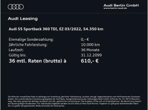 Audi S5 Sportback TDI qu.tiptr. AHK STDHZG 360°K HUD