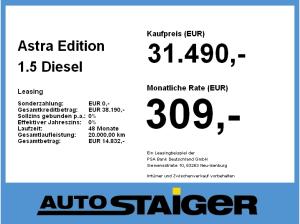 Opel Astra Edition 1.5 Diesel
