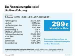 Volkswagen T-Cross 1.0TSI +ACC+LED+APP-CONNECT+