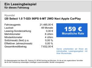 Hyundai i20 Select 1.0 T-GDi 6-MT 2WD Navi Apple CarPlay Android Auto Fahrerprofil DAB