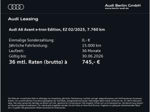 Audi A6 e-tron A6 Avant e-tron edition one blue performance HUD