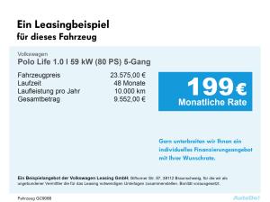 Volkswagen Polo Life 1.0 l 5-Gang LED Klima