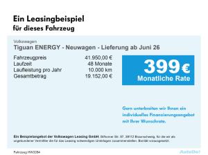 Volkswagen Tiguan ENERGY - Neuwagen - Lieferung ab Juni 26