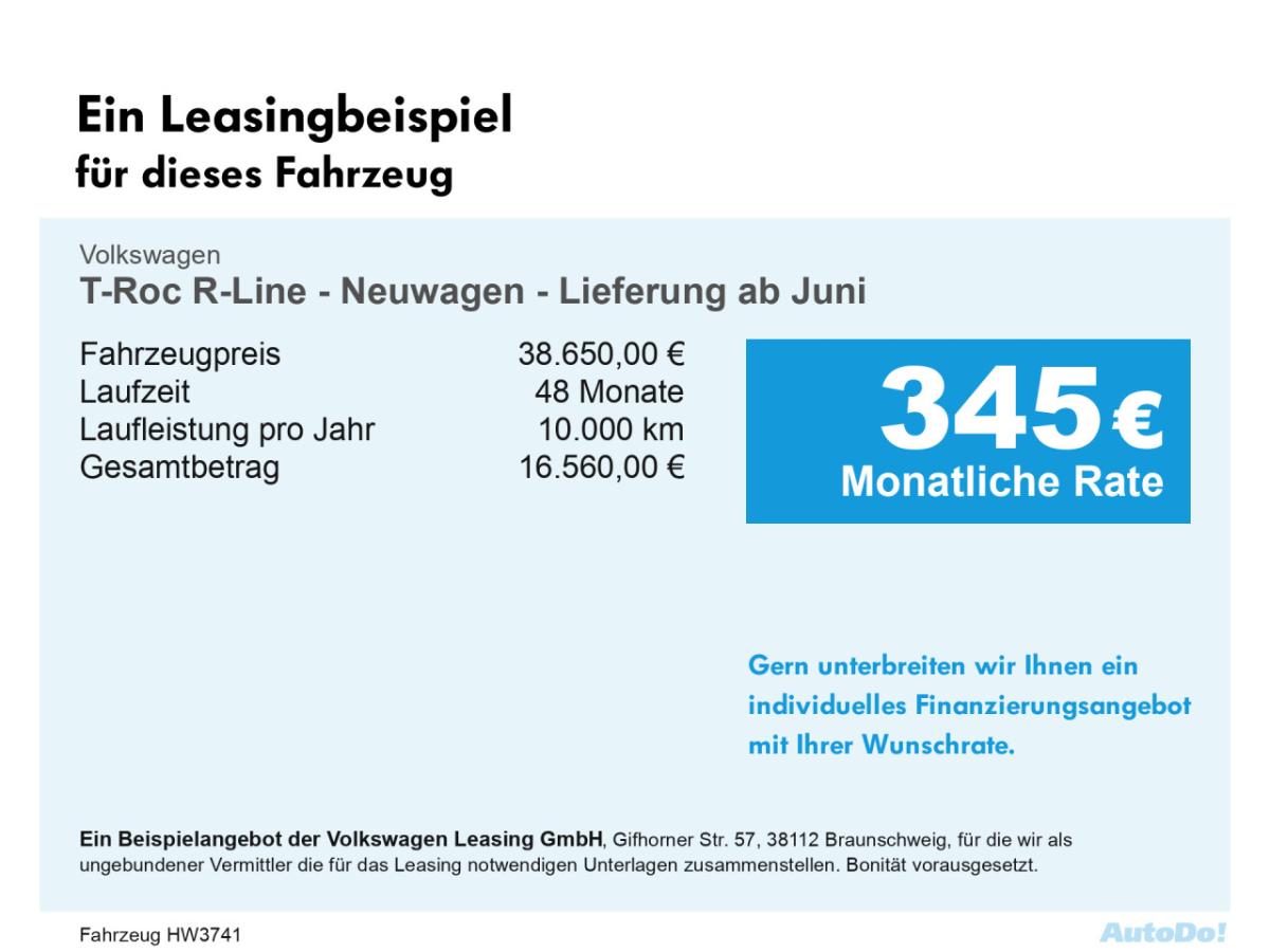 Volkswagen T-Roc R-Line - Neuwagen - Lieferung ab Juni LED