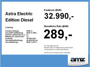 Opel Astra Electric Edition **Gewerbekunden**