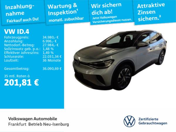 Volkswagen ID.4 Pure DAB+ IQLight LED-Matrix Navi Wärmepumpe FrontAssist